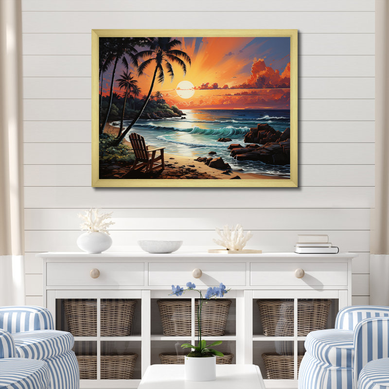Sophina Beach Photo Tropical Vibes XXII, H 30 po x l 40 po x P 1,5 po, Encadrement doré