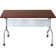 Preference Rectangle Flip Top Training Table with Casters and Modesty Panel and Cable Management