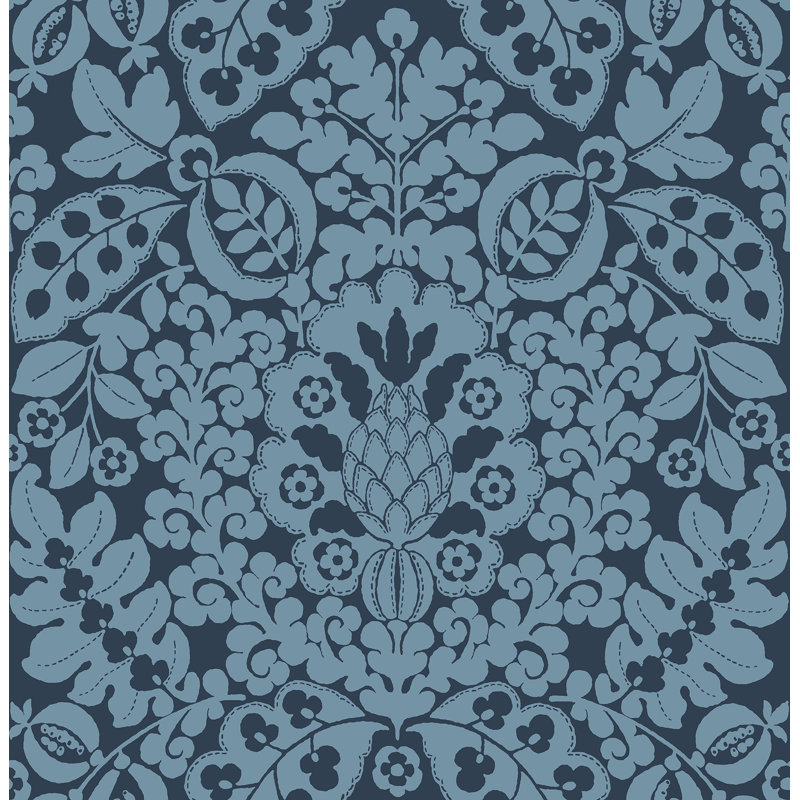 Papier peint L 33 pi x l 20,5 po Ardus, Bleu marine