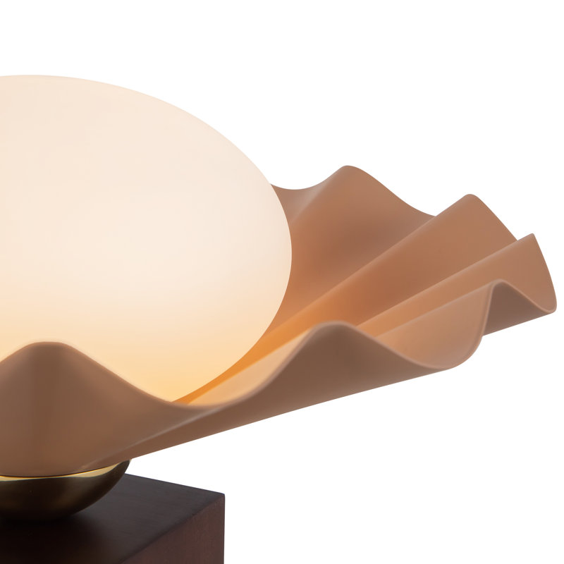 Furrow 9-in Red Table Lamp, Pink
