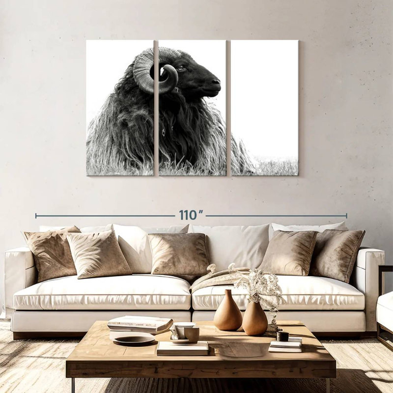 Bighorn Ram, 48" H x 74" W