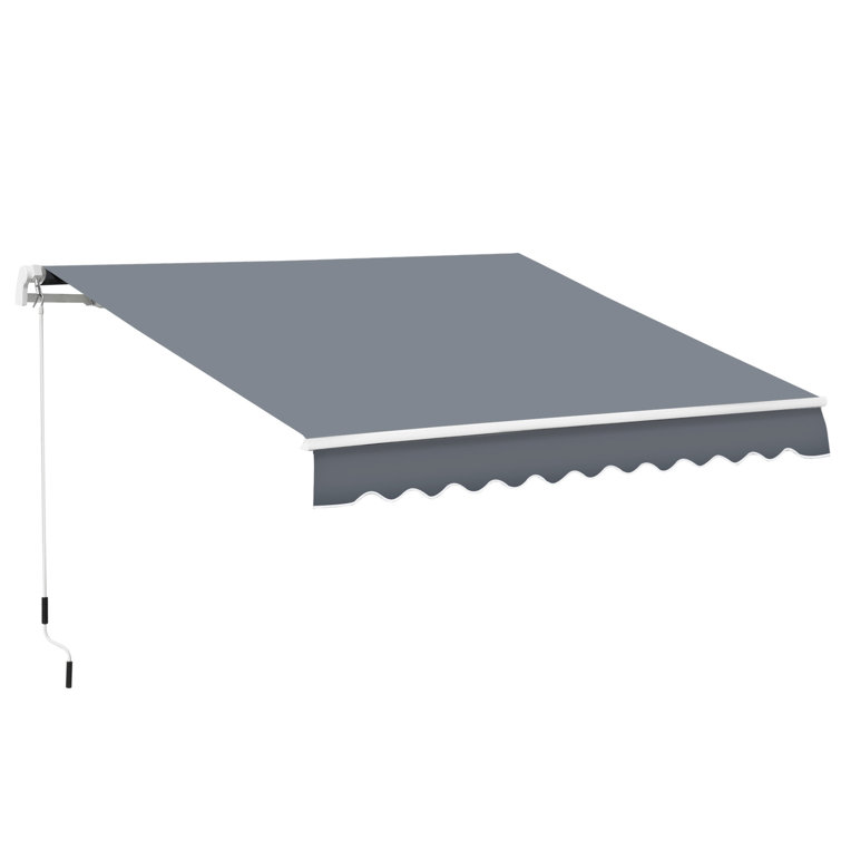 Outsunny Polyester Cover Retractable Patio Awning | Wayfair