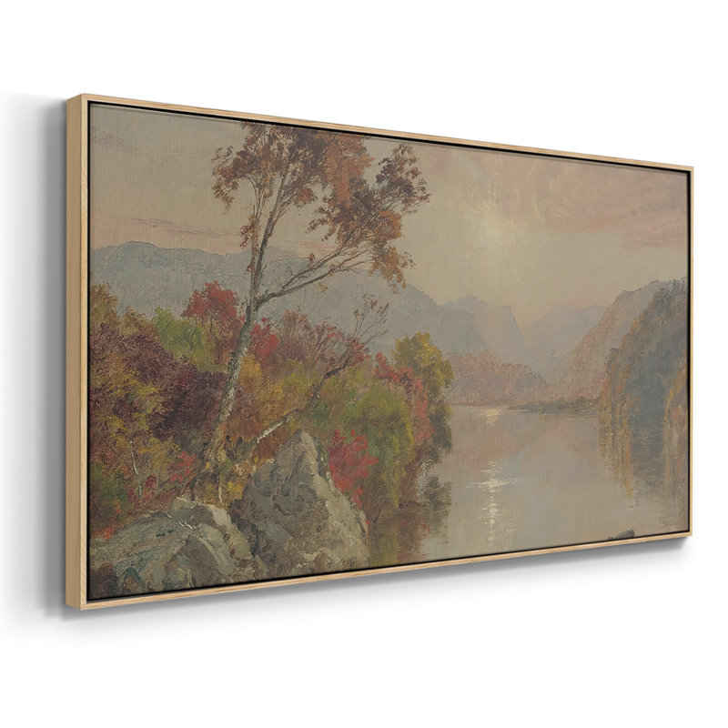 Série paysage - DCCLX III - Toile tendue avec châssis encadré - Prêt à être accroché, H 25 po x l 49 po, Naturel