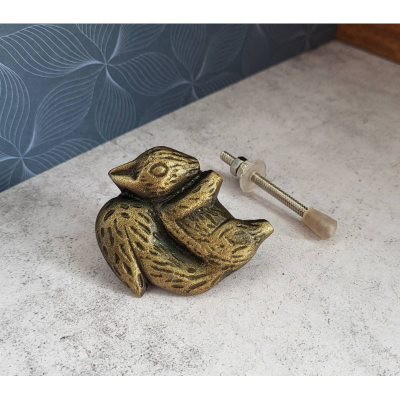 Antique Bronze Large Squirrel Knob