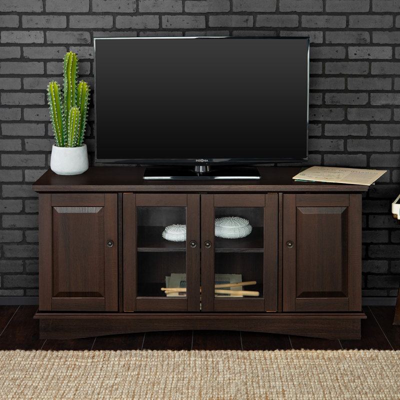 Meuble télé 52 po à 4 portes pour téléviseur de 58 po ou moins Plympton, Espresso