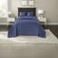 Ensemble de literie réversible bleu marine, confort en coton, style maison de campagne