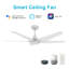 Ventilateur de plafond intelligent Woodrow de 52 pouces avec télécommande, ensemble d'éclairage inclus, fonctionne avec l'assistant Google, Amazon Alexa et les raccourcis Siri.-953338378-953338377-953338383