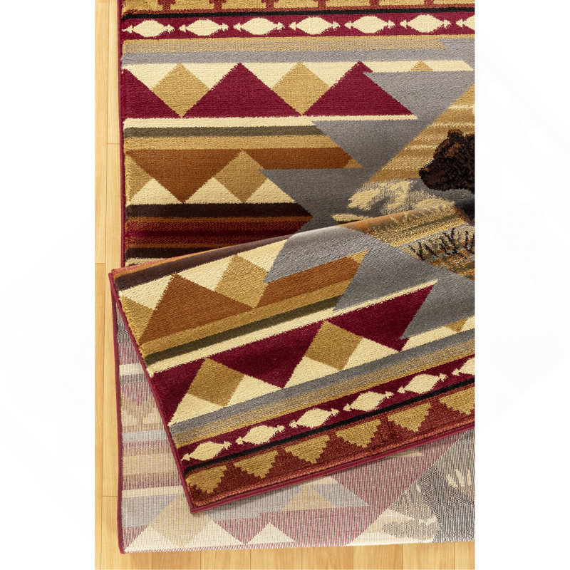2 pi 7 po X 7 pi 3 po Tapis Lodge, Tapis de couloir 2 pi 7 po x 7 pi 3 po