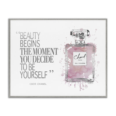 «Beauty Begins Fashion Perfume», art textuel