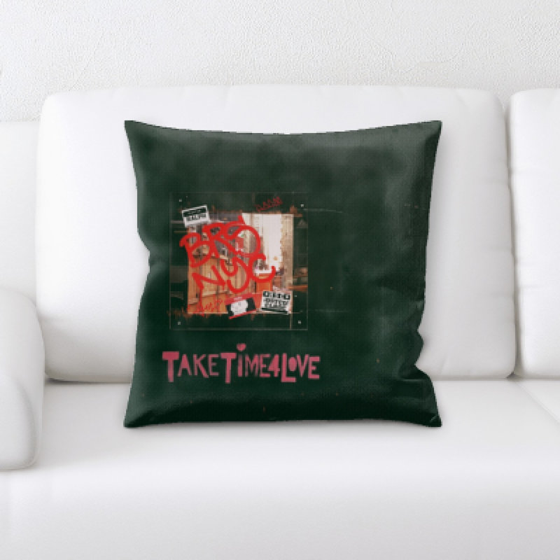 Coussin take time love