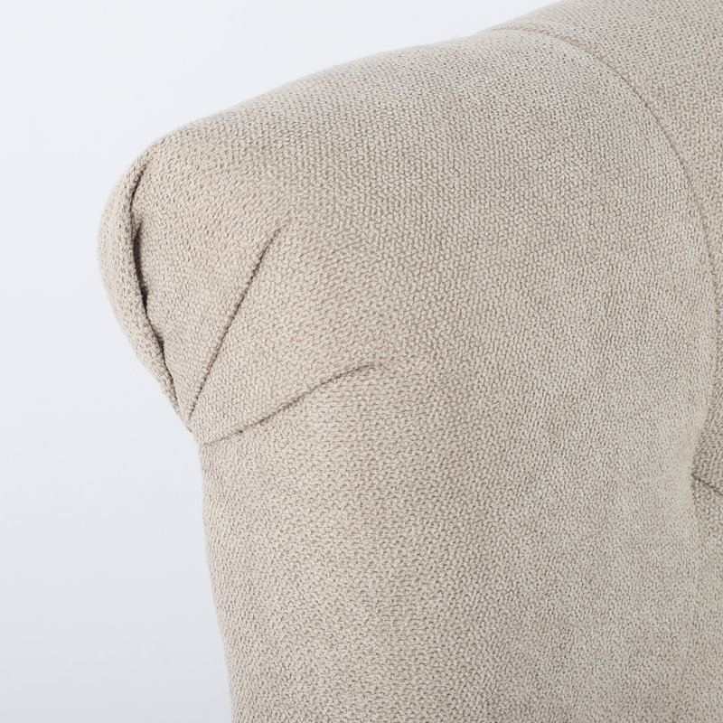 Barbagallo Tufted Parsons Chair, Taupe Polyester