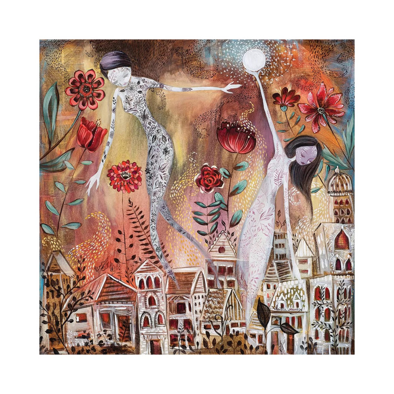Hanging The Moon by Heather Renaux - Print on Canvas, Wrapped Canvas, 30.48 cm H x 30.48 cm W