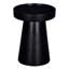 Glam 16 po Table d'appoint / table d'appoint ronde en bois massif, table d'appoint de salon, noir