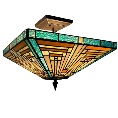 Annalisse Glass Semi Flush Mount