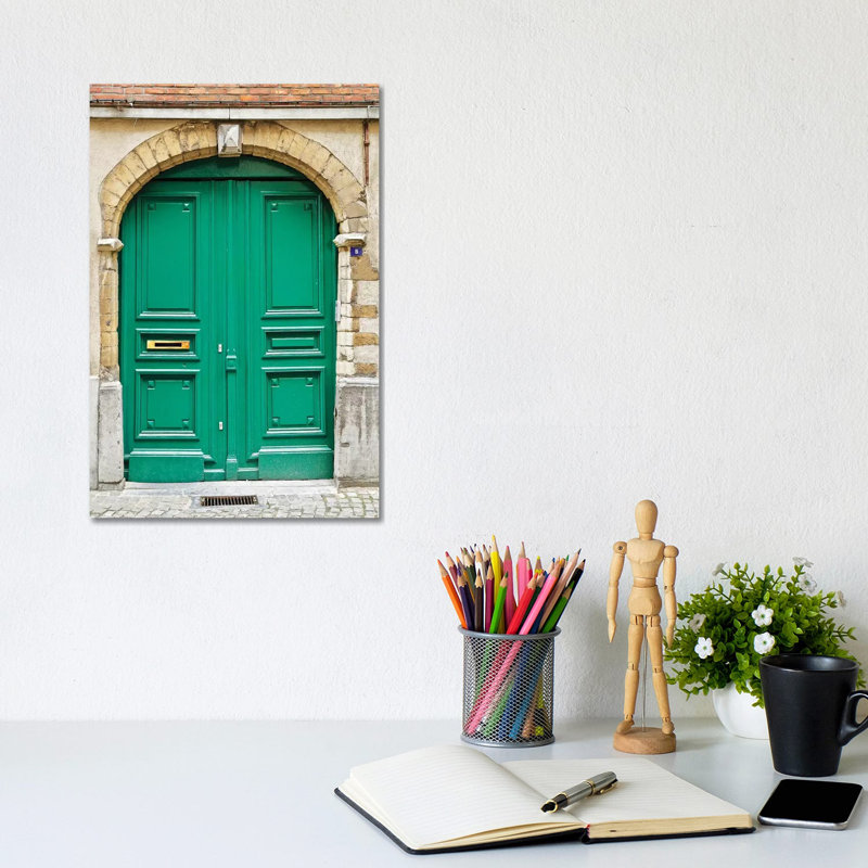 Belgium Green Door II by Susan Vizvary - Gallery-Wrapped Canvas Giclée on Canvas, Canvas