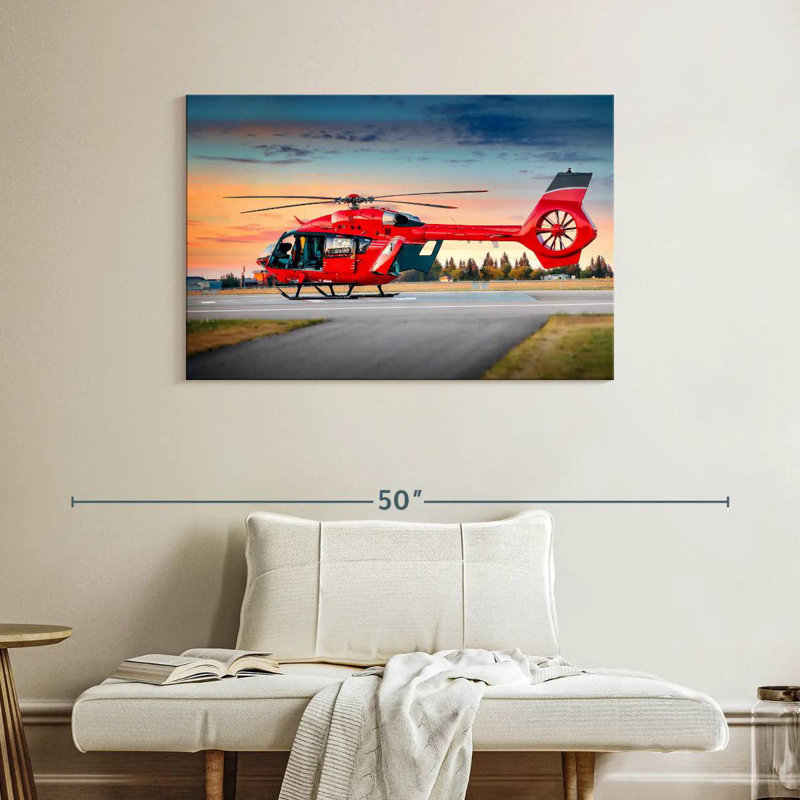 Mehar Red Helicopter, 26" H x 39" W