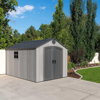 8 Ft. x 12.5 Ft. High-Density Polyethylene (Plastic) Steel Reinforced Outdoor Storage Shed