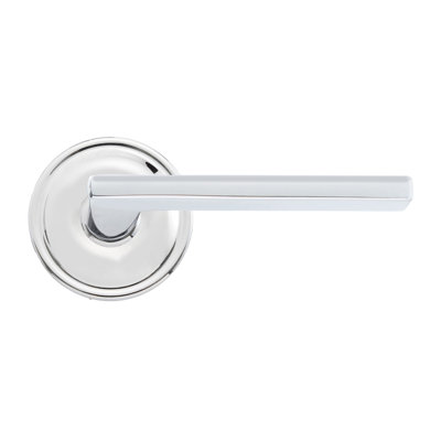 Bravura 839-0 Delray Passage Lever on Traditional Round Rose in Polished Chrome