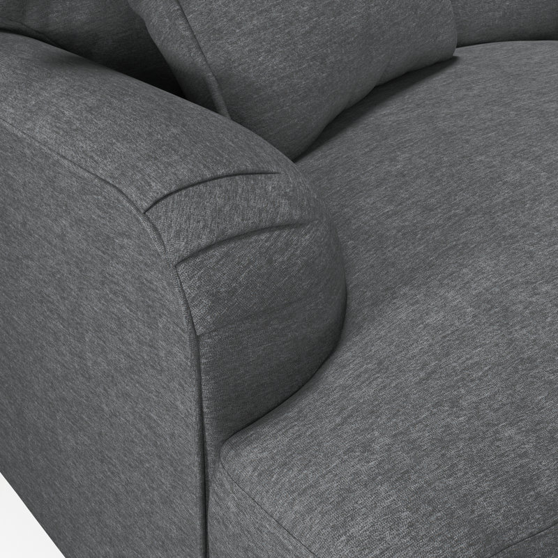 Adaku 2 Seater Sofa, Charcoal, Burnished Beech