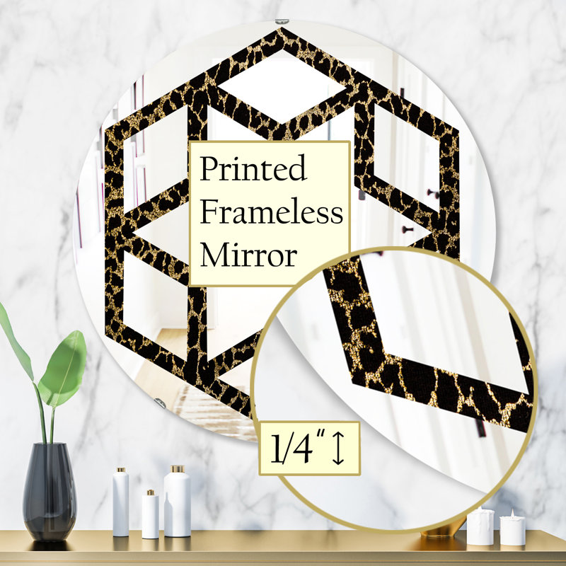 Miroir mural éclectique Hexagon Star, 31,5 po x 31,5 po