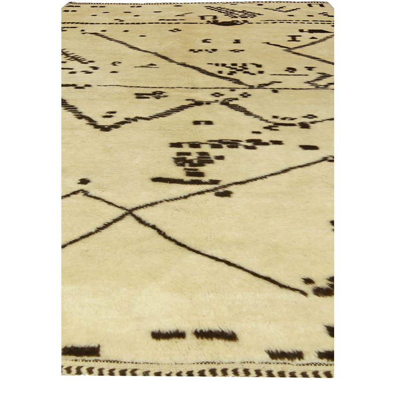 Modern One-of-a-Kind Rectangle 3'10" X 6'9" Hand Knotted Area Rug
