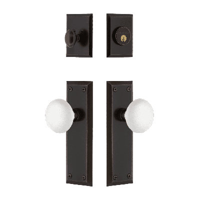 Nostalgic Warehouse New York Entry Set with Porcelain Knob