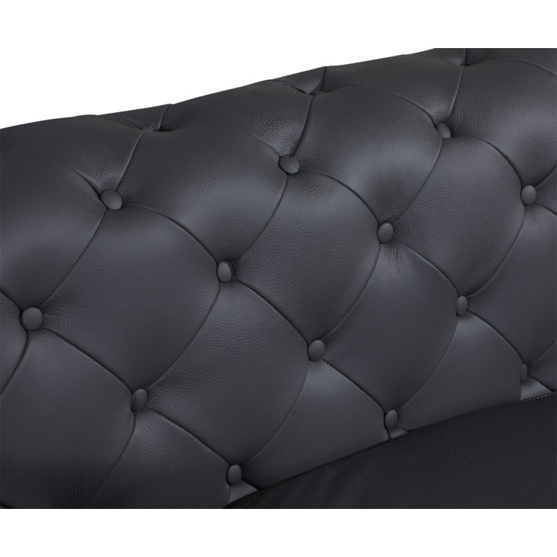 Fauteuil inclinable en cuir italien 100% Global Global, Gris