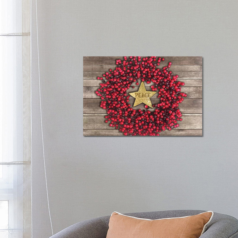 Rustic Christmas III by Jean Kelly - Wrapped Canvas Gallery-Wrapped Canvas Giclée, 45.72cm H x 66.04cm W