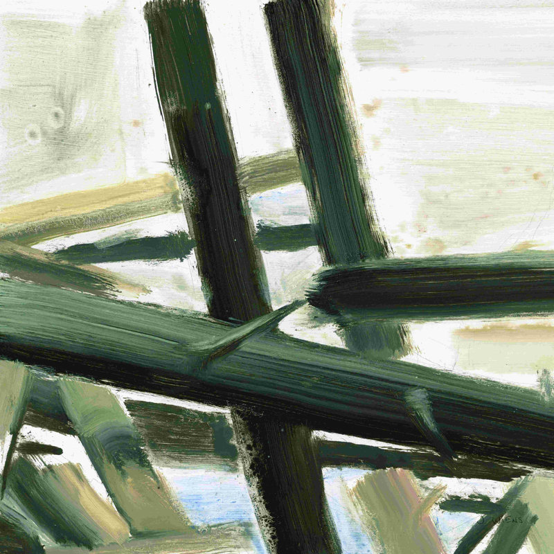 «Neutral Abstract» par James Wiens - peinture sur toile tendue, H 12 po x l 12 po