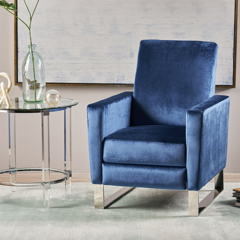 Cesilie Recliner, Velvet, Cobalt