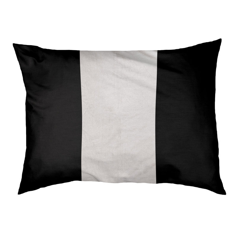 Coussin d'intérieur Las Vegas, Grand (l 50 po x P 40 po x H 7 po), Noir / Blanc