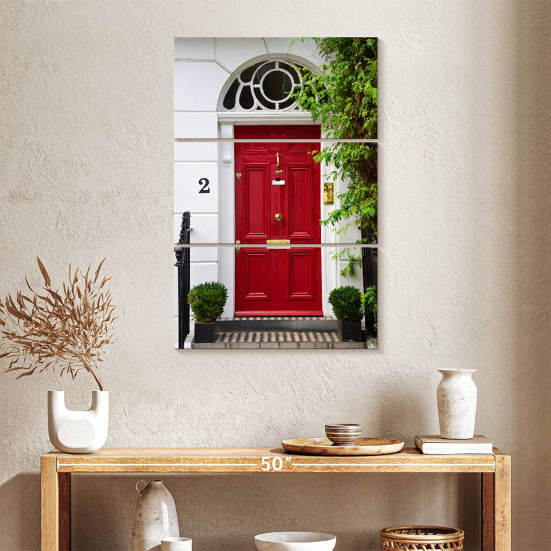 Porte géorgienne Lilie Red, H 38 po x l 24 po