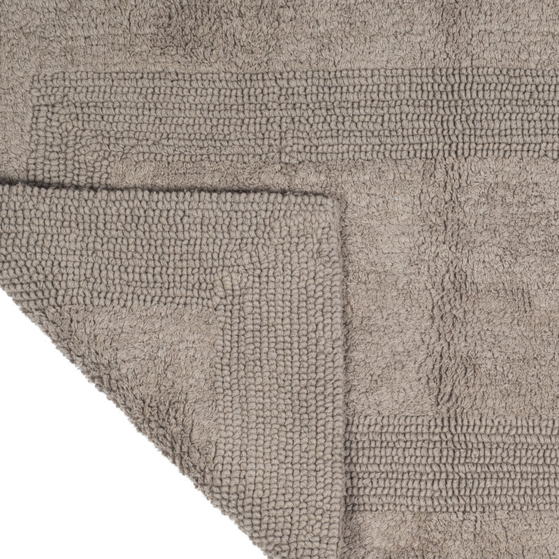 Ragini 60x24-Inch Cotton Bath Mat-Machine Washable Bath Mats for Bathroom, Kitchen, or Laundry Room, Taupe