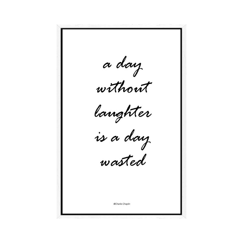Without Laughter - Print on Canvas, White Framed, 152.4cm H x 101.6cm W x 3.81cm D
