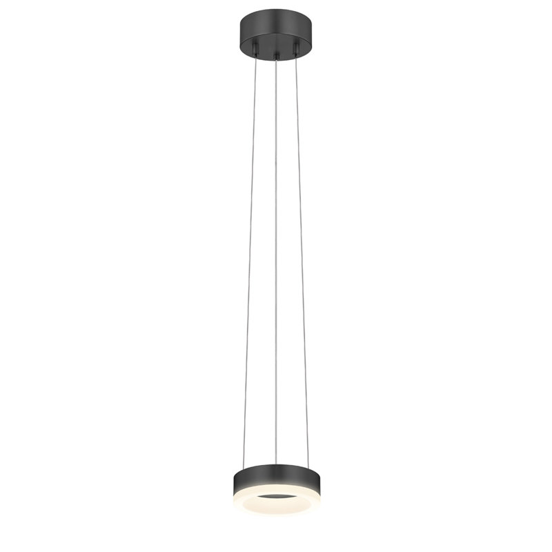 Grigoriy Corona - LED Ring Pendant - 6" - 3000K, Satin Black