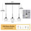 Luminaire suspendu pour îlot de cuisine 3 lumières avec abat-jour en verre martelé Aveline-1606294175