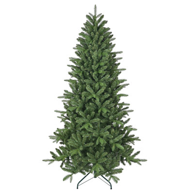 6Ft Artificial Christmas Tree, 1168 Branch Tips, Full Lush Hinged Pine With PE+PVC Mixed Needles, Easy Assembly Holiday Tree With Sturdy Metal Stand For Indoor Christmas Decoration