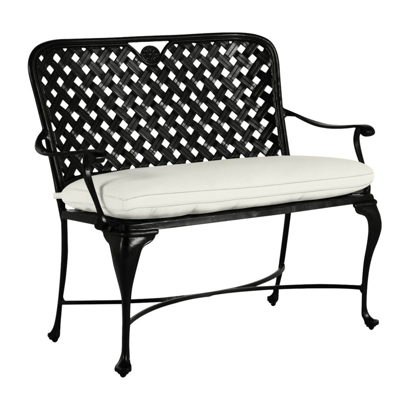 Banc en aluminium Provance - Terre antique, Terre antique, Trépointe, Blanc naturel