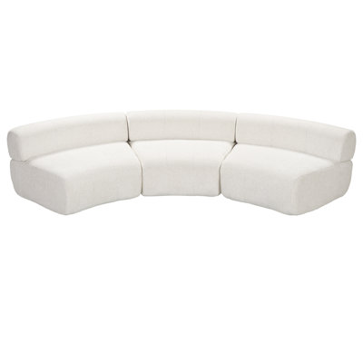 Canapé modulaire courbé et modulaire à 5 places en mousse compressée Arcelle