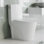 St. Tropez One-Piece 10" Rough-In 1.28 GPF Left-Hand Vortex Flush Elongated Toilet In Matte White