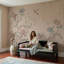 Papier peint chinois, pivoines, oiseaux-184645824-184645855