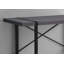 Bureau d'ordinateur moderne et industriel, 48 po avec plateau en stratifié gris et pieds en métal noir pour une structure de bureau à domicile