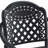 Set Of Cast Aluminum Patio Furniture With Black Frame And Seat Cushions-138837075