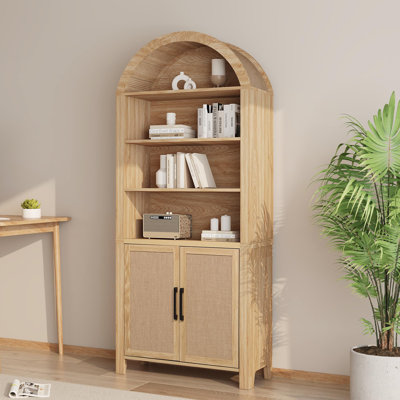70.9" Arched Storage Bookcase