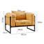Khrishna 1 Seater Faux Leather Sofa-2037567616