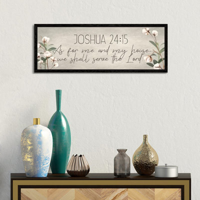 Joshua 24:15 Cotton by Kimberly Allen - Panoramic Print on Canvas