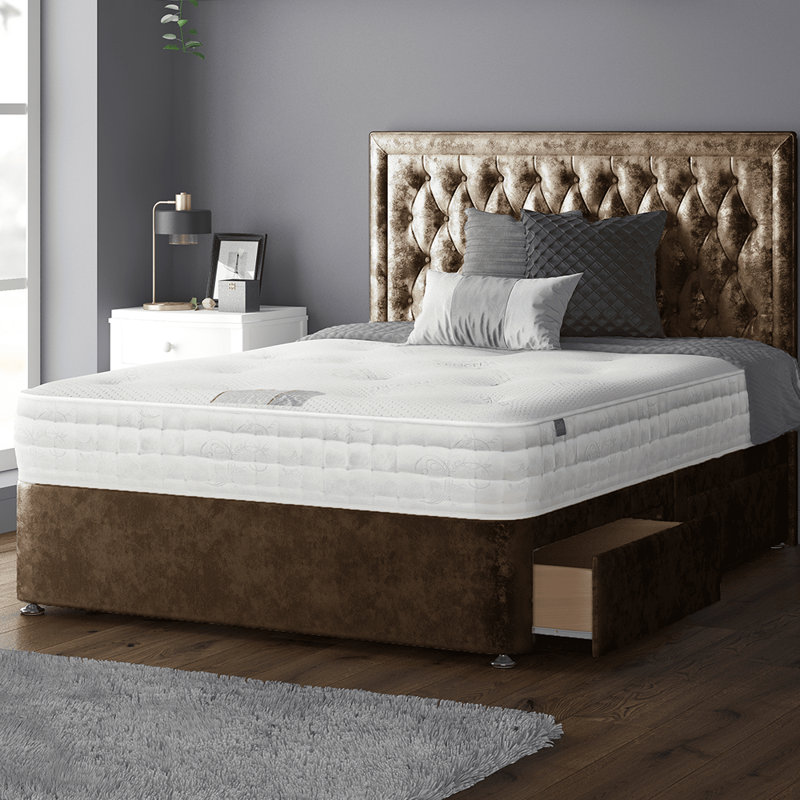 Gallego Divan Bed Base, Truffle, 4 Drawers, Small Double (4')