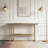 Modern Luxury Gold Metal Frame Console Table