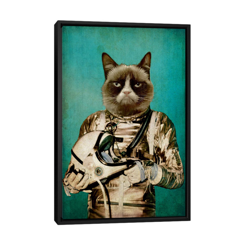 « i need some space », impression sur toile, H 26 po x l 18 po x P 1,5 po, Toile avec cadre noir, Pas de tapis