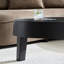 Table basse en fibre de verre 47,24 po pour salon, table à relief mat devant le canapé, table centrale irrégulière pour appartement